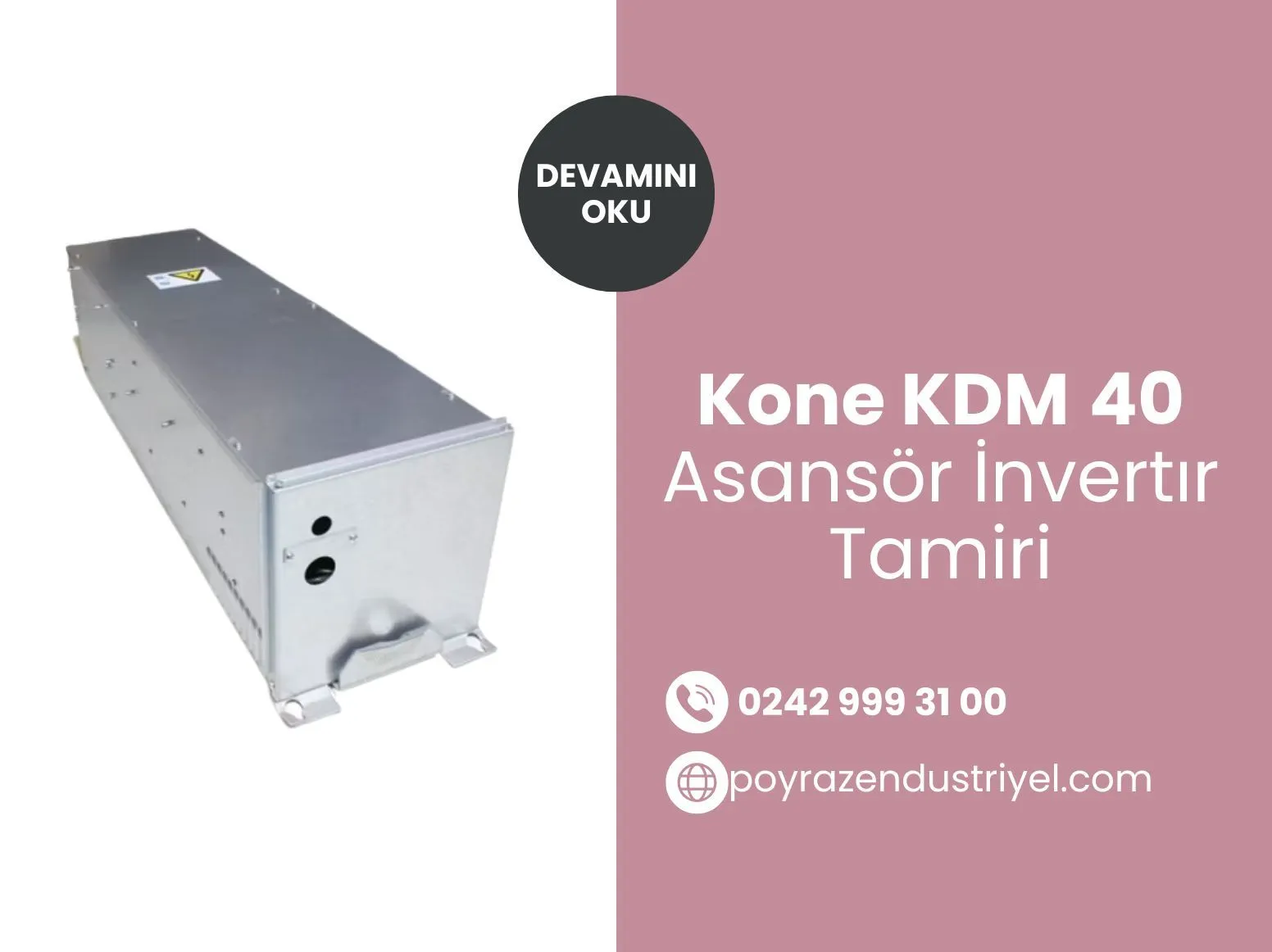 kone kdm 40 asansör invertır tamiri
